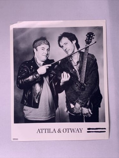 John Otway And Attila The Stockbroker Photograph Original Vintage 1996 Front
