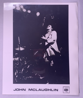 John Mclaughlin Photo Original Vintage CBS Promo Circa Mid 1970s front