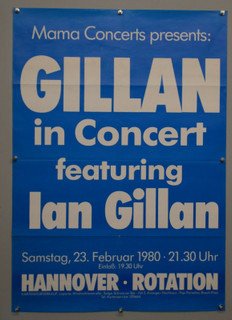 Deep Purple Ian Gillan Poster Original Promo Glory Road Tour Hannover 1980 front