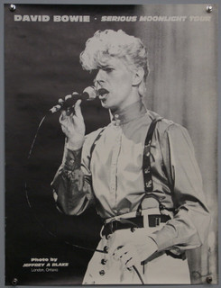David Bowie Poster Original By Jeffrey A Blake Serious Moonlight Tour 1984 #1 front