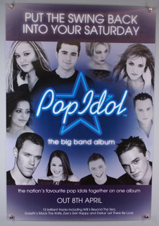 Will Young Gareth Gates Poster Original Promo Pop Idol The Big Band 2002 Front