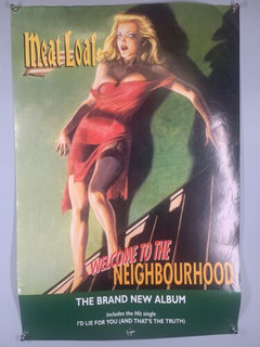 Meat Leaf Poster Vintage Original Virgin Promo Welcome To The Neighbourhood 1995 front