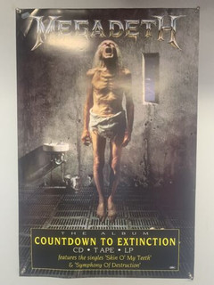 Megadeth Poster  Original Capital Records Promo Countdown To Extinction 1992 front