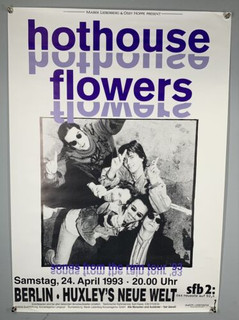 Hothouse Flowers Poster Original Promo Songs from the Rain Tour Berlin 1993 Front