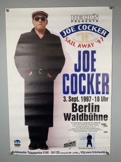 Joe Cocker Poster Original Promo Becks Presents Sail Away Tour Berlin Sept 1997 Front