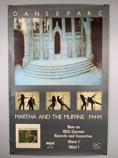 Martha and the Muffins Poster Original Vintage RCA Records Promo Danseparc 1983 Front