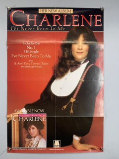 Charlene Poster Original RCA Records Motown Promo I've Never Been to Me 1982 front