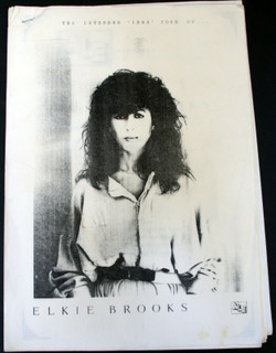 Elkie Brooks Itinerary Original Vintage Extended UK Tour November-December 1984 Front