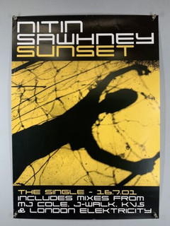 Nitin Sawnhey Poster Original V2 Music Limited Promo Sunset The Single 2001 Front