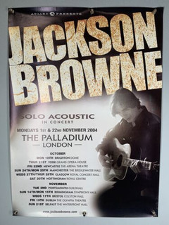 Jackson Browne Poster Original Solo Acoustic The Palladium London Promo 2004 Front
