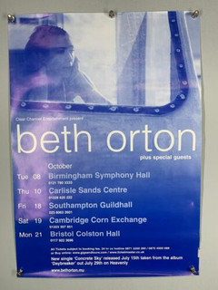 Beth Orton Poster Original Promo  Concrete Sky Daybreaker UK Tour October 2002 Front