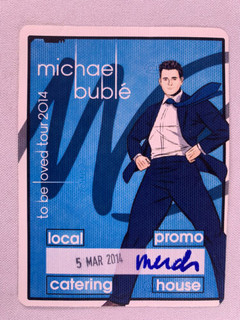 Michael Bublé Pass Ticket Original To Be Loved Tour Manchester Arena March 2014 Front
