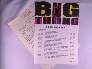 Duran Duran Press Release And Discography Original Vintage Big Thing Promo 1988