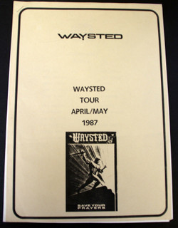 UFO Pete Way Waysted Itinerary Original Vintage Save Your Prayers US Tour 1987 Front
