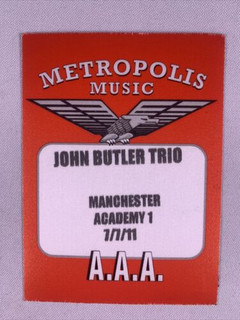 John Butler Trio Pass Ticket Original Academy 1 Manchester University July 2011 Front