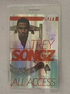Trey Songz Pass Ticket Laminate Trigga Trey Original AAA American Tour 2011 Front