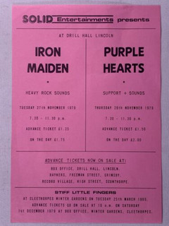 Iron Maiden DiAnno Stratton Burr Flyer Vintage Early Days Tour Lincoln 1979 front