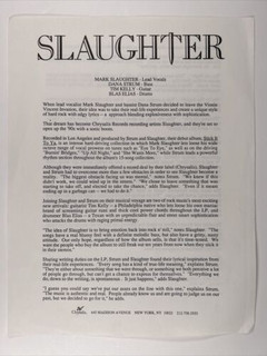 Slaughter Press Release Original Vintage Stick It To Ya Album Promotion 1989 front