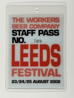 Guns N Roses Foo Fighters Pulp Pass Ticket Original Leeds Festival August 2002 Front