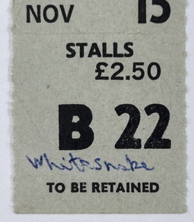 David Coverdale Whitesnake Ticket Original Vintage New Theatre Oxford 1978 Front
