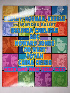 Spandau Ballet Belinda Carlisle ABC Programme Original Here And Now Tour 2002 Front
