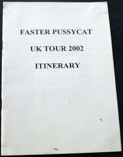 Faster Pussycat Taime Down Brent Muscat Greg Steele Itinerary UK Tour Feb 2002 Front