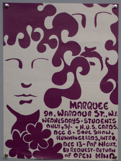 The Open Mind Psychedelic Rock Poster Original Vintage Marquee Club London 1967 front