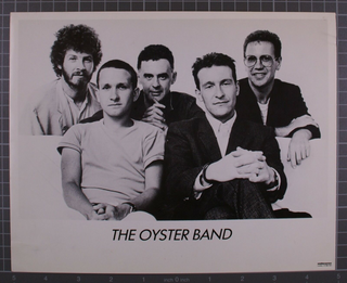 The Oyster Band Photograph Original Vintage B/W Promotional Photo Circa Mid 80s Front