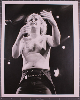 Ozzy Osbourne Black Sabbath Photograph 10" x 8" Original Press Stamped 1986 #9 Front