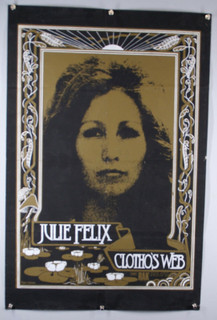 Julie Felix Poster Original Vintage Clothos Web Album EMI Promotion Circa 1972 front
