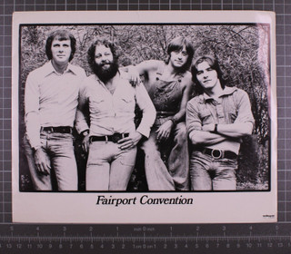 Fairport Convention Photo Original Black And White Promotion Circa Early 70's front