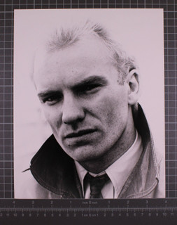 Sting Photograph Original Vintage Black And White Promotion Circa 1980 Front