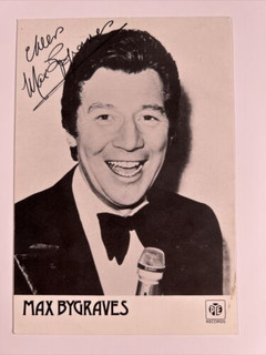 Max Bygraves Signed Photo Original Pye Records Promo From The Collection Of B.M Front