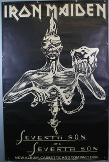 Iron Maiden Poster Original Billboard Promo Seventh Son Of A Seventh Son 1988