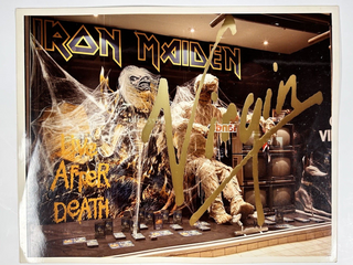 Iron Maiden Bruce Dickinson Photo Virgin Shop Display Live After Death  1985 front