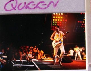 Queen Freddie Mercury Transparency Original LFI  Back Lit Framed Circa mid 80 #7 Front