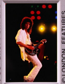 Queen Brian May Transparency Live on Stage  Back Lit Framed Circa Mid 80s #1 Detailed