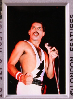 Queen Freddie Mercury Transparency Live on Stage Back Lit Framed Circa Early 80s Front