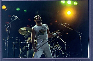 Queen Freddie Mercury Transparency Original Slide Freddie Live on Stage Mid 80's Detailed