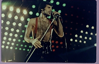 Queen Freddie Mercury Transparency Slide Freddie Live on Stage Crazy Tour 1979 Detailed