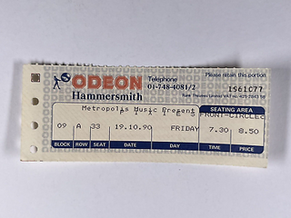 The Pixies Ticket Original Kim Deal Odeon Hammersmith London 19th October 1990 Front