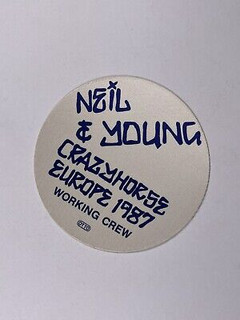 Neil Young & Crazy Horse Backstage Pass Original Working Crew European Tour 1987