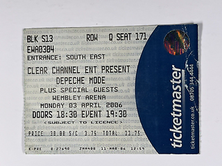 Depeche Mode Ticket Touring The Angel Tour front