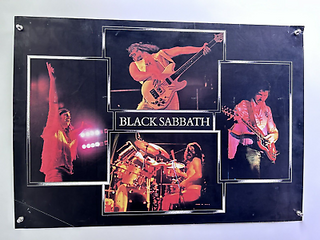 Black Sabbath Ozzy Osbourne Poster Bill Ward Original Vintage Circa Early 1980s Front