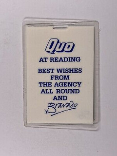 Status Quo Pass Laminate Original Jerry Judge Security Reading Front