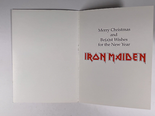 Iron Maiden Bruce Dickinson Christmas Card We Three Kings Fan Club Promo 1983