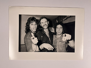 Motorhead Photo Lemmy Eddie O Jeda A.J. Pero Orig Black And White Promo 1980s Front