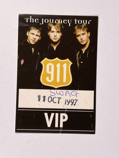 Journey VIP Pass Original The Journey Tour 11th October 1997