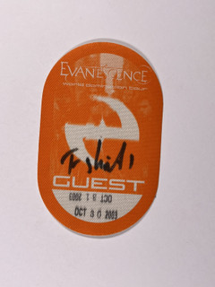 Evanescence Pass Original Guest World Domination Tour October 30/31 2003