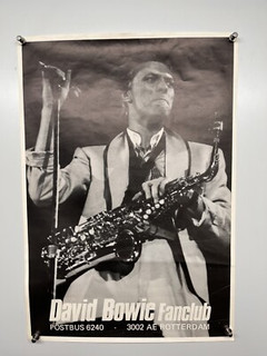 David Bowie Fan Club Poster Original Black And White Rotterdam
